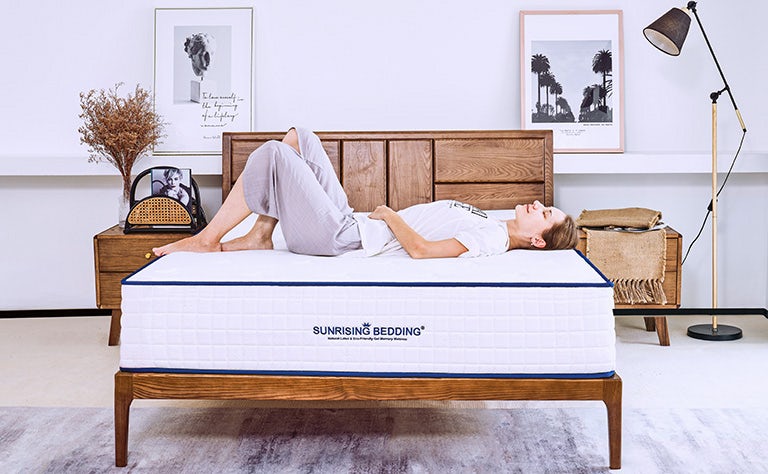 Sunrising Bedding 12 inch Natural Latex & Gel Infused Memory Foam Mattress, Sleep Cooling Medium Firm, Non-Toxic & Without Fiberglass, No Chemical Smell, Assembled in USA, Certipur-US,120 Night Trial, 20 Year Warranty