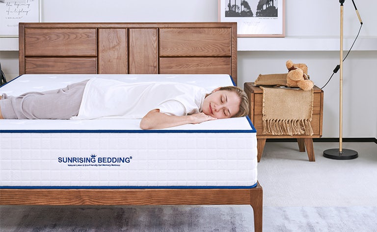 Sunrising Bedding 12 inch Natural Latex & Gel Infused Memory Foam Mattress, Sleep Cooling Medium Firm, Non-Toxic & Without Fiberglass, No Chemical Smell, Assembled in USA, Certipur-US,120 Night Trial, 20 Year Warranty