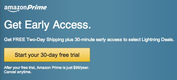 Amazon prime early access