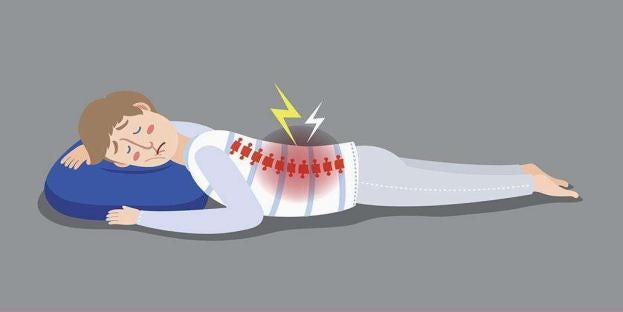 wrong sleep position cause and worse back pain